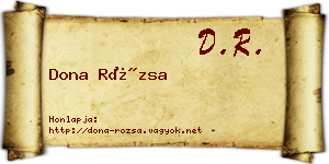 Dona Rózsa névjegykártya